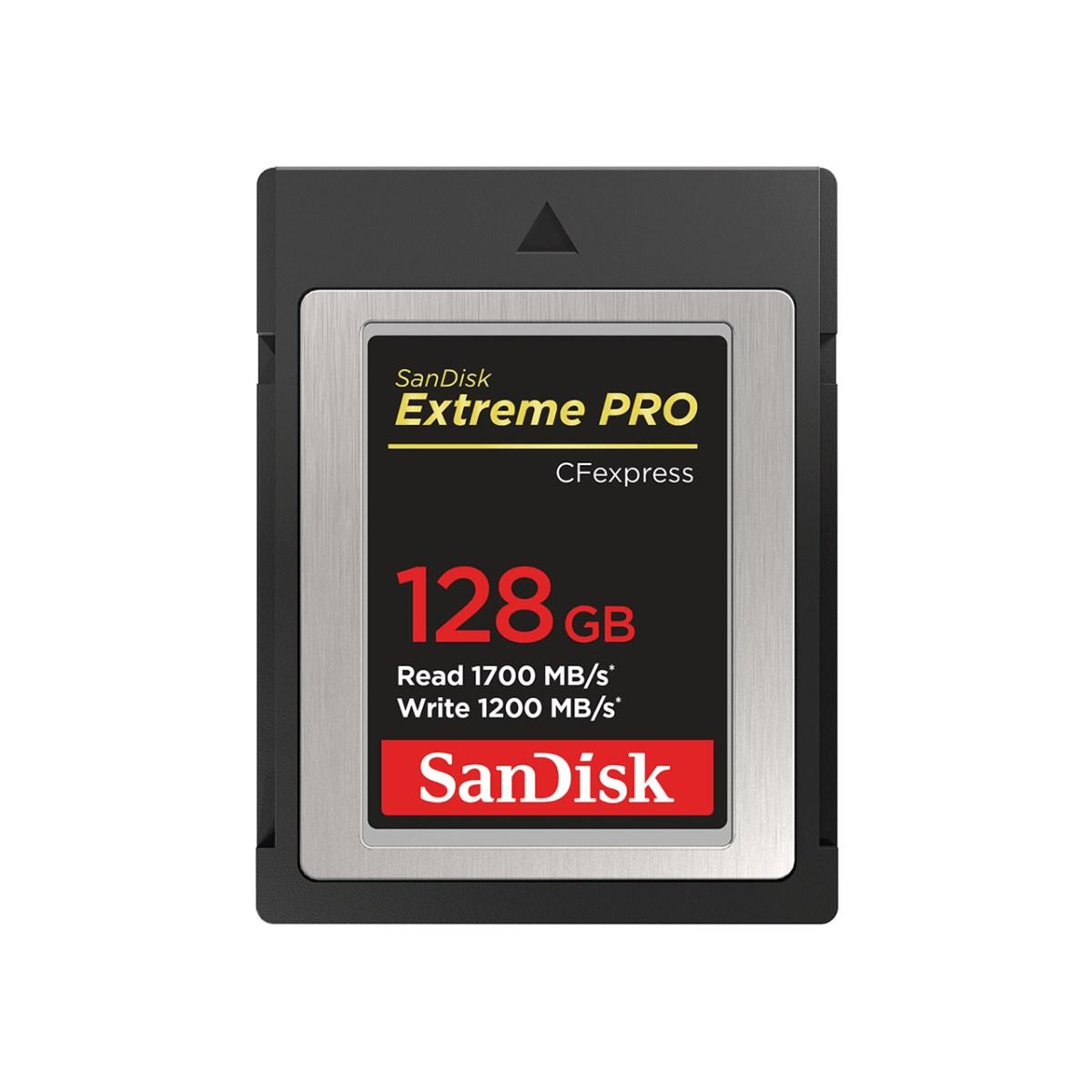 Card Sandisk Cfexpress Type B 128gb Extreme Pro up to 1700 mb/s read 1200 mb/s