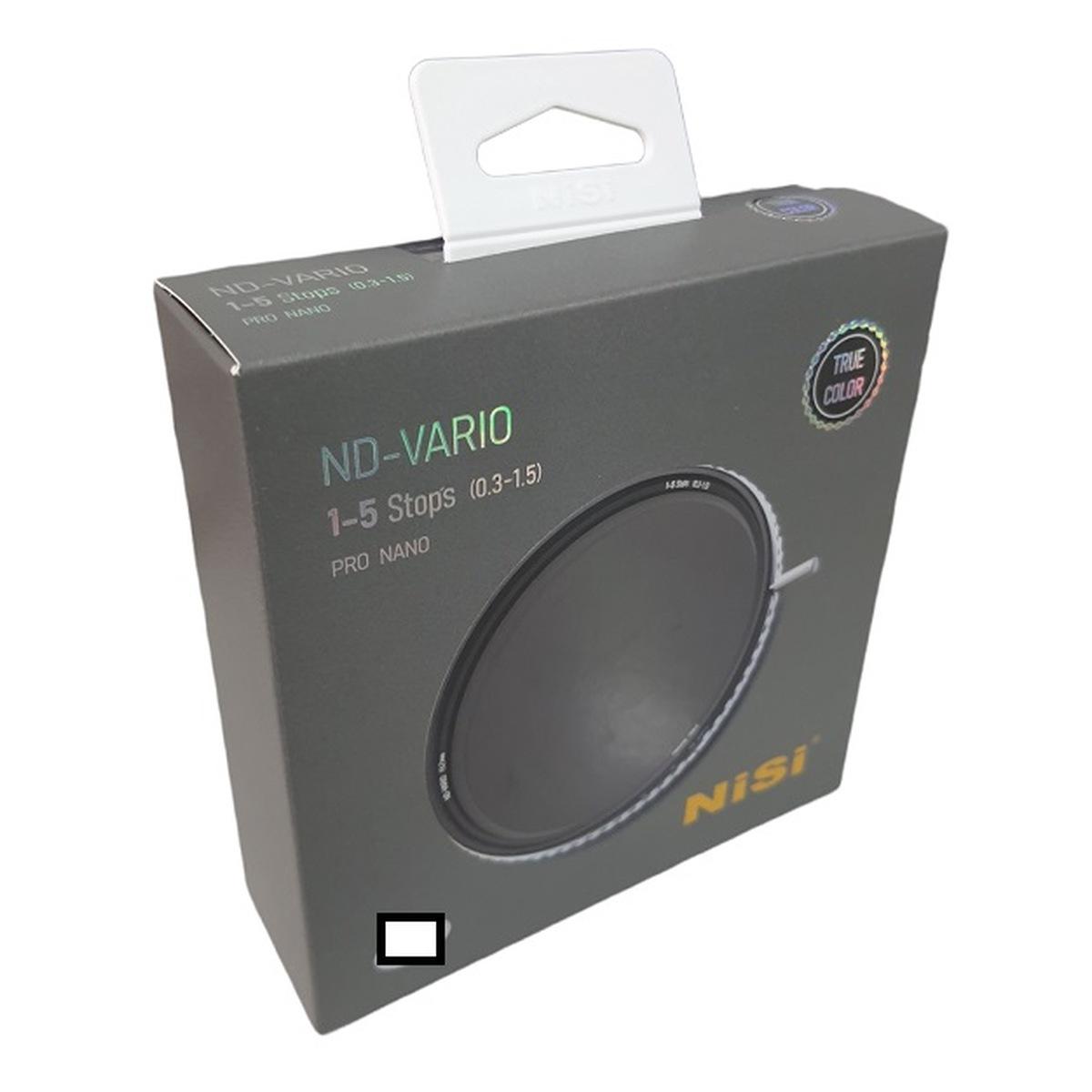 Filtro Nisi TRUE COLOR ND-VARIO 1-5 Stop (0.3-1.5) Nano-coating in Vetro ottico Diametro 82