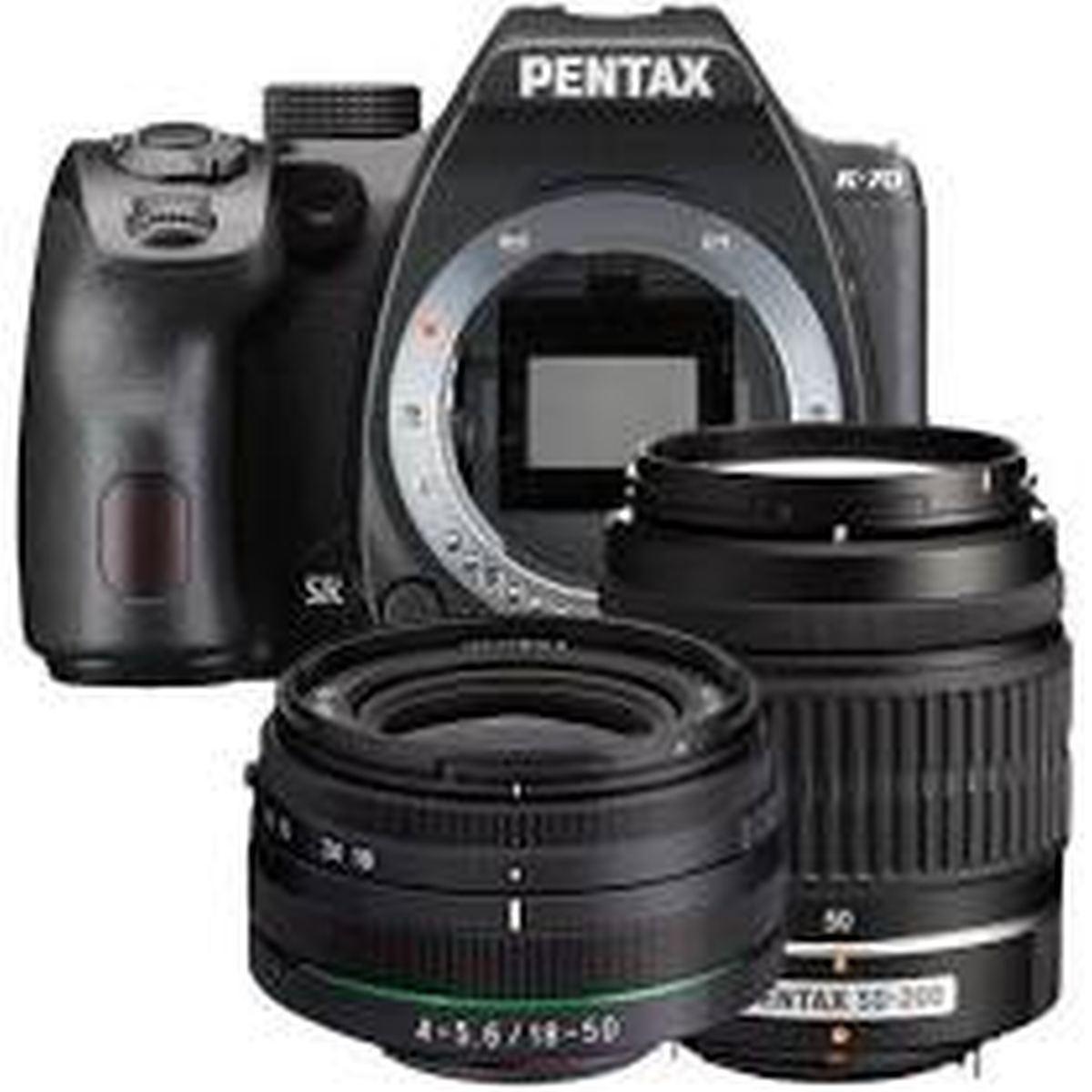 Pentax K-70 Black Kit 18-50mm + 50-200mm - Fotocamera Reflex Aps-c - Garanzia Fowa 4 anni