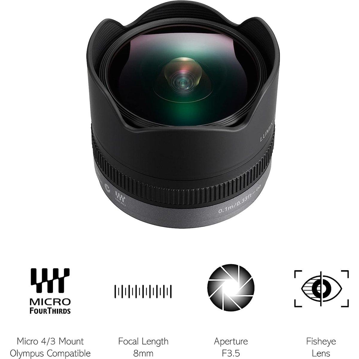PANASONIC LUMIX G 8 mm F3,5 (FISHEYE) HD
