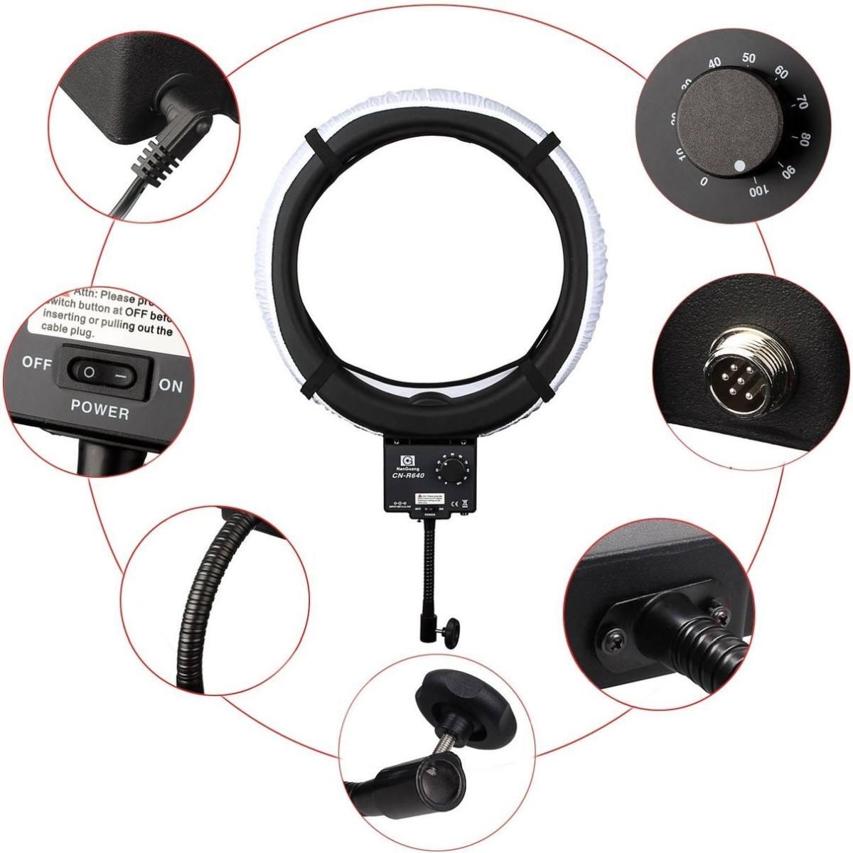 Illuminatore NANLITE HALO 19 KIT CN-R640 LED RING LIGHT