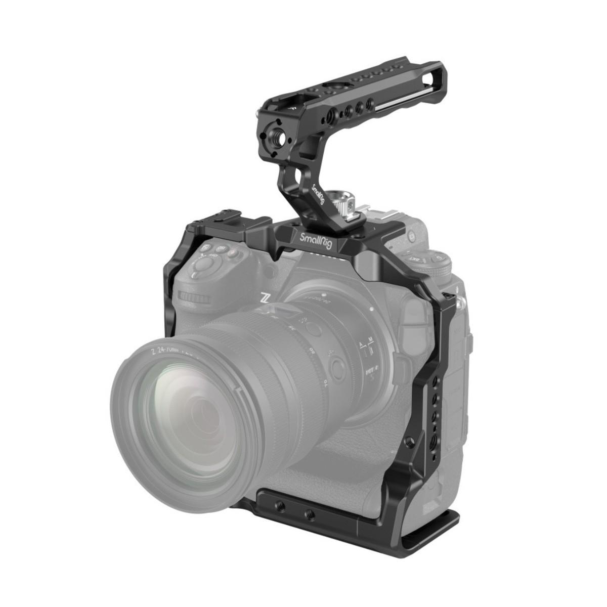 Kit Gabbia SmallRig Per Nikon Z9 Con Impugnatura Superiore – Lega Di Alluminio, Punti Di Montaggio ARRI, Piastra Arca, Antitorsione – 3738