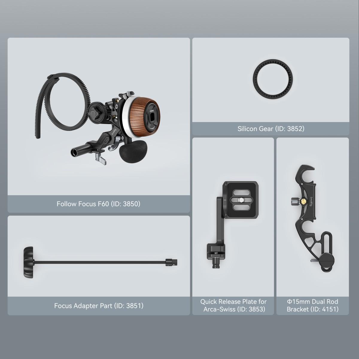 SmallRig F60 Modular Follow Focus - 3850 (Nero)