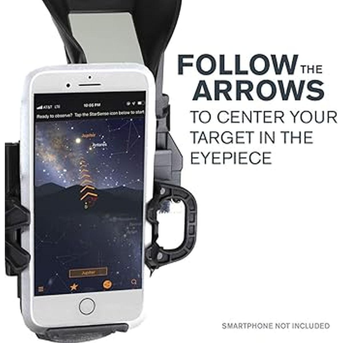 Telescopio Celestron rifrattore StarSense Explorer DX 102AZ con applicazione per smartphone, compatibile con iPhone/Android, grigio