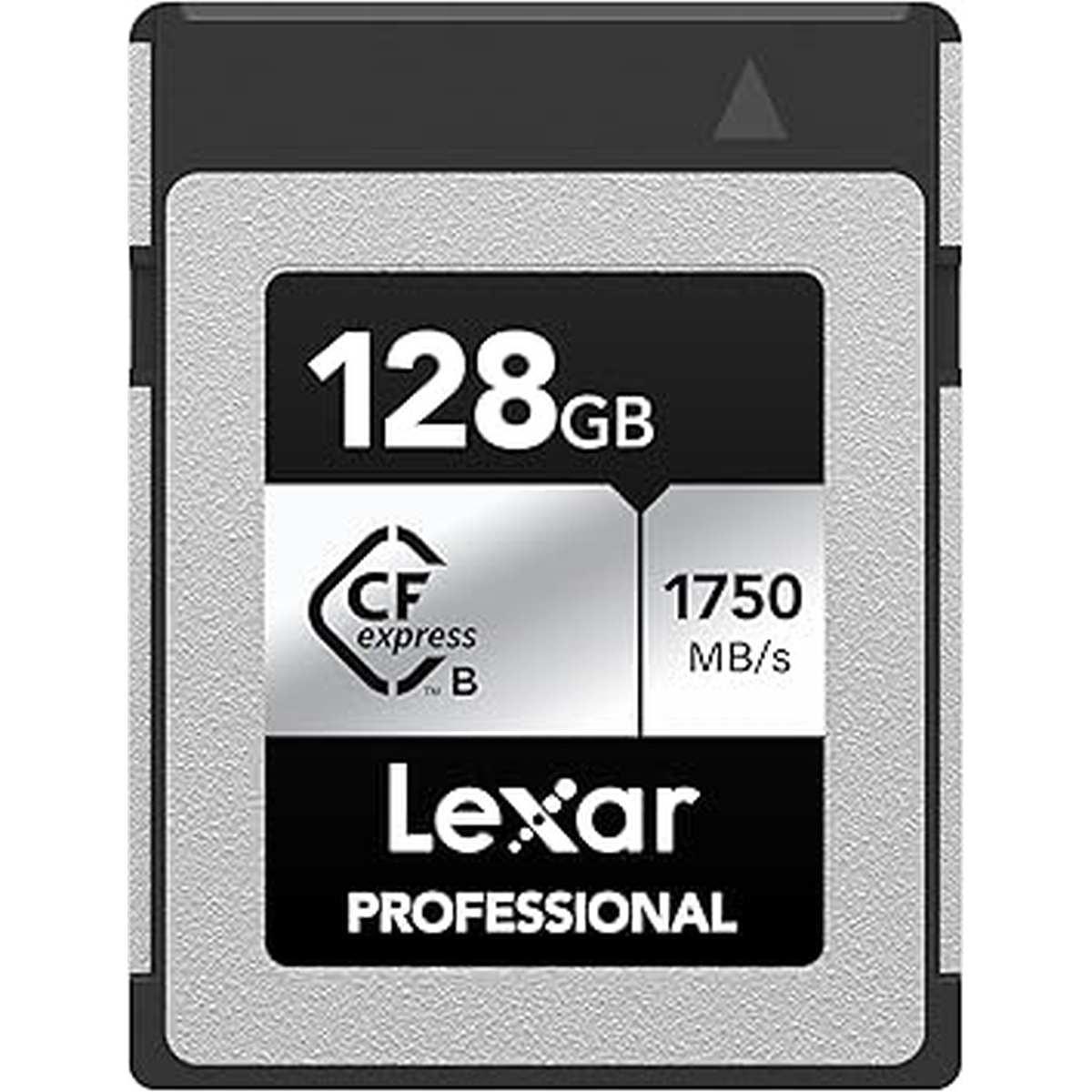 Card LEXAR CFexpress Professional 128GB, Tipo B, 1750 MB/s read 1300 MBs write- video 4k, Serie Silver