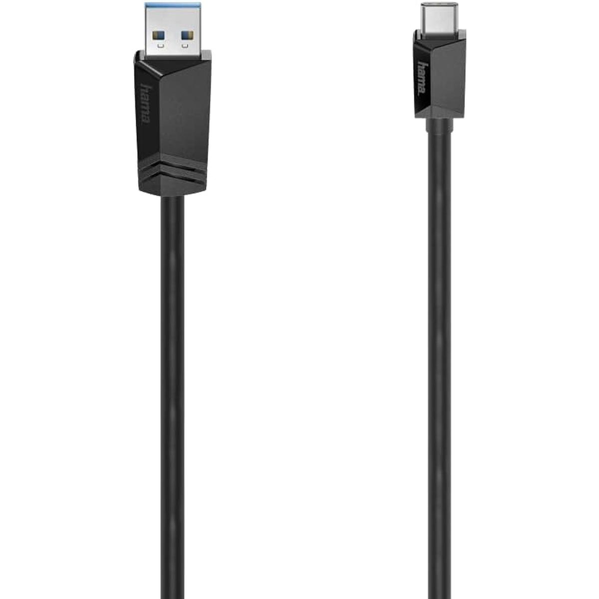 Cavo Hama USB-A a USB-C 3.2 Gen1, 5 Gbps 0,75 m, nero art. 200651