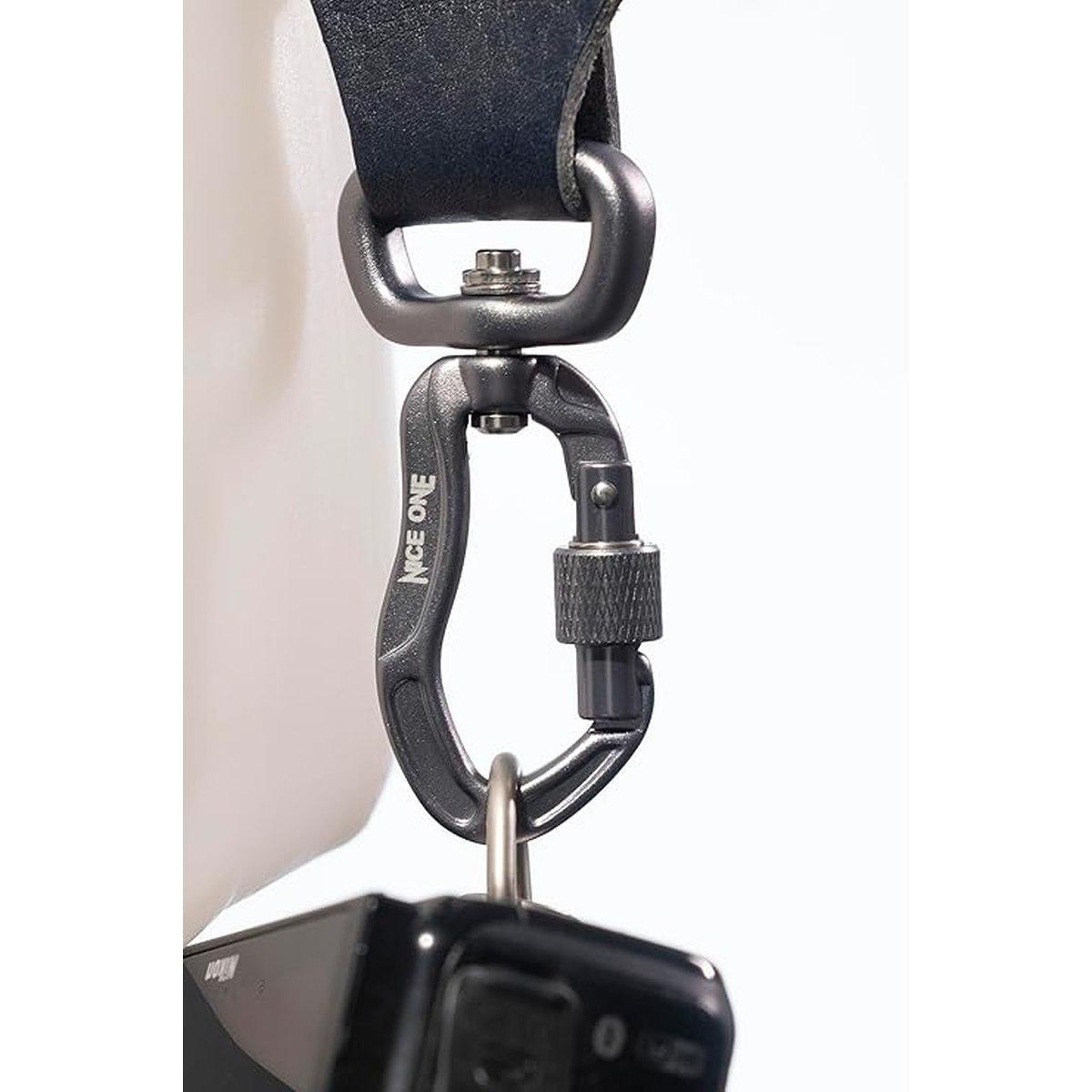 Tracolla NICE ONE Power Doppia in pelle- Blu