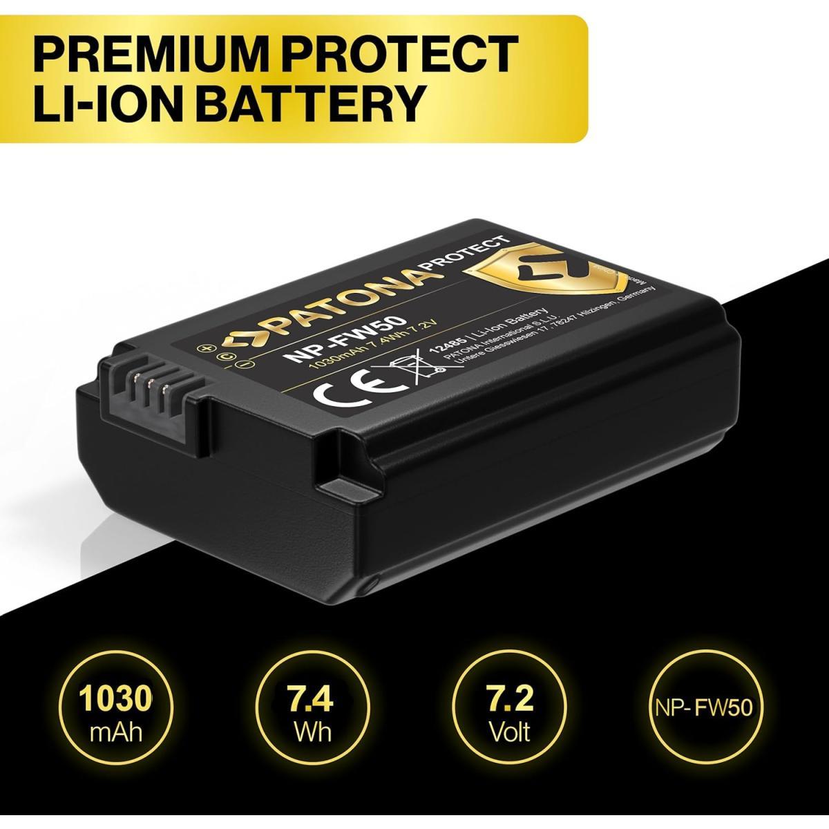 Batteria Patona Protect Per Sony Np-Fw50