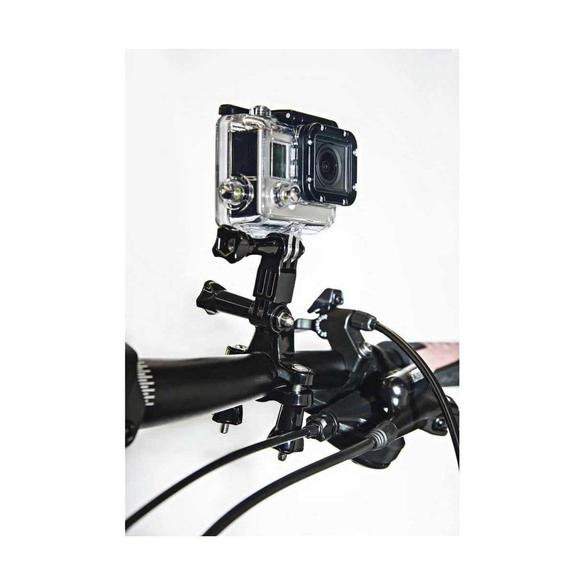 Supporto snodato tubolari bici da 1,6 a 4 cm compatibile con GoPro - Action Camera