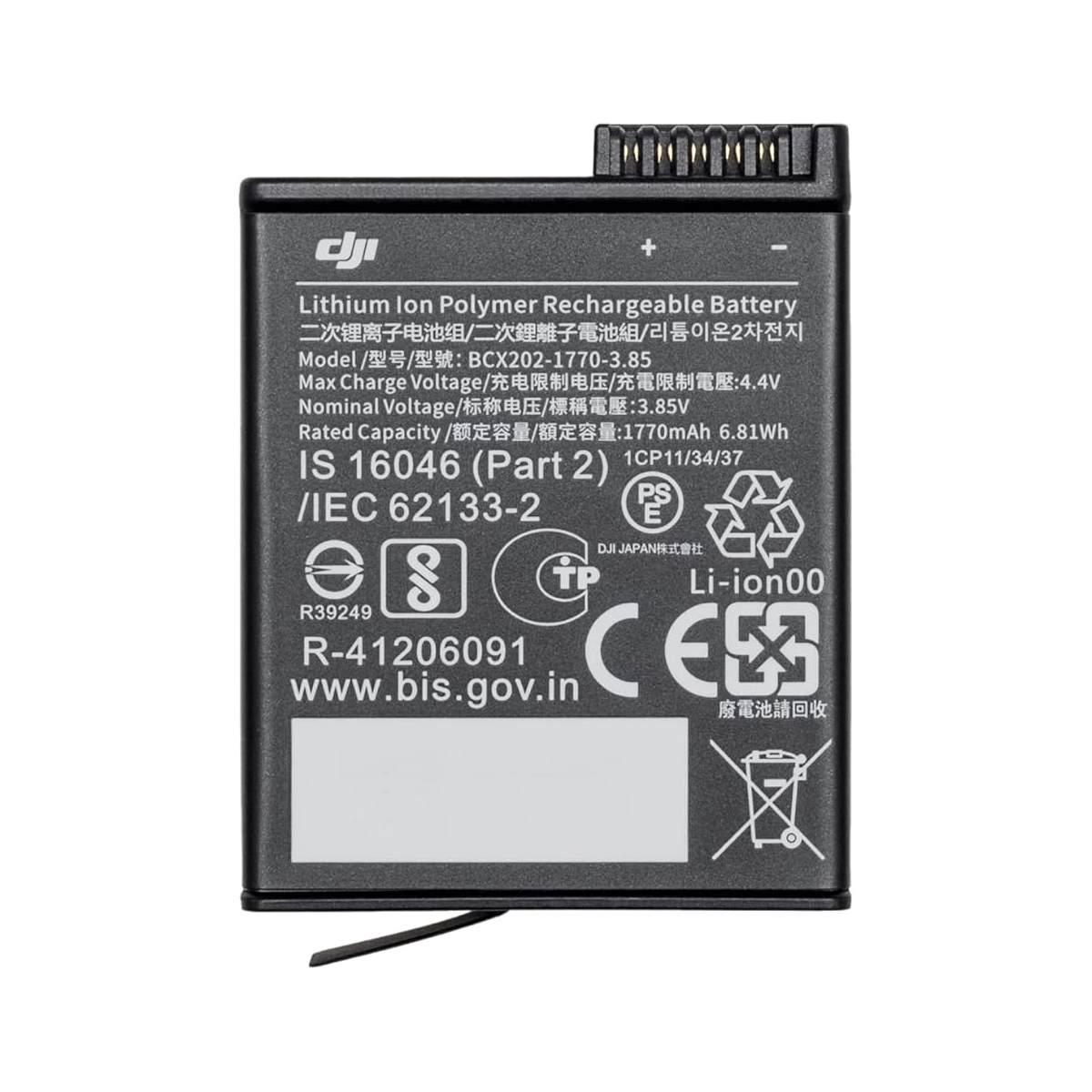 Batteria Dji Osmo Action Extreme Garanzia Nital 2 Anni