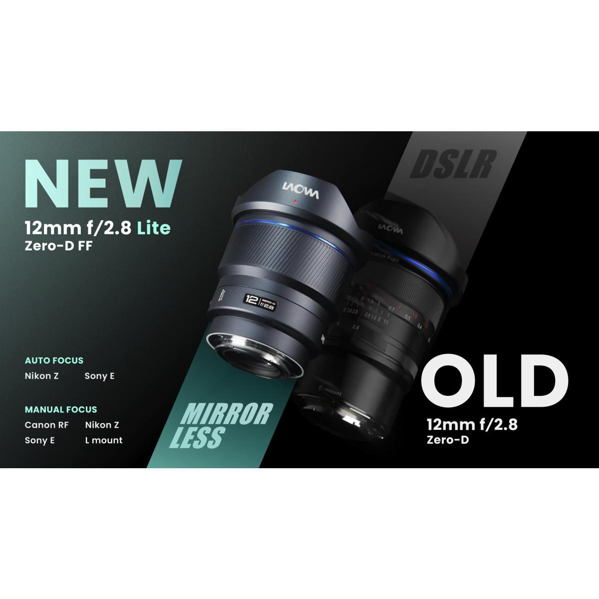 Laowa Venus Optics obiettivo 12mm f/2.8 Lite Zero-D Nikon Z (Auto Focus)- Obiettivi - Garanzia Italia