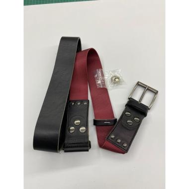 Tracolla Nice One Singola pelle nera e stoffa Bordeaux.