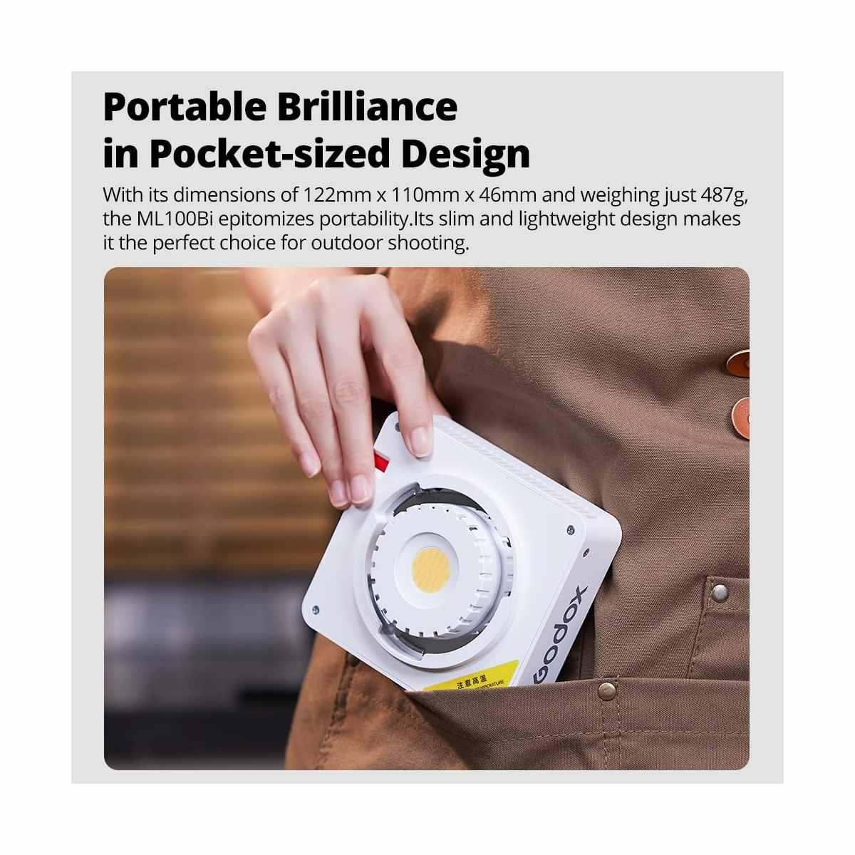 Illuminatore Godox Portable LED Video Light ML100BI