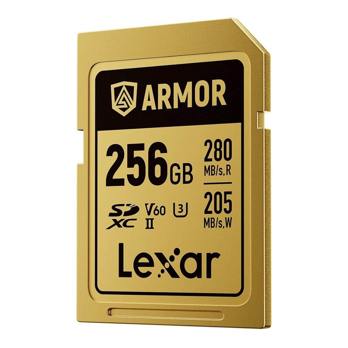 CARD LEXAR 256GB ARMOR GOLD SDXC UHS-II V60 IP68 R-280MB/s W-205MB/s