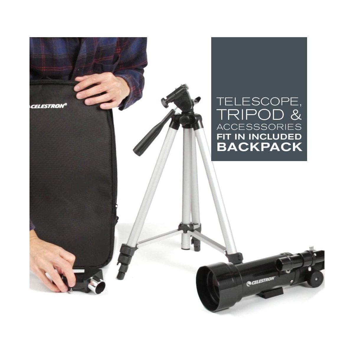 Telescopio Celestron Travel Scope COMPACT 70-con treppiedi e borsa - telescopio rifrattore portatile