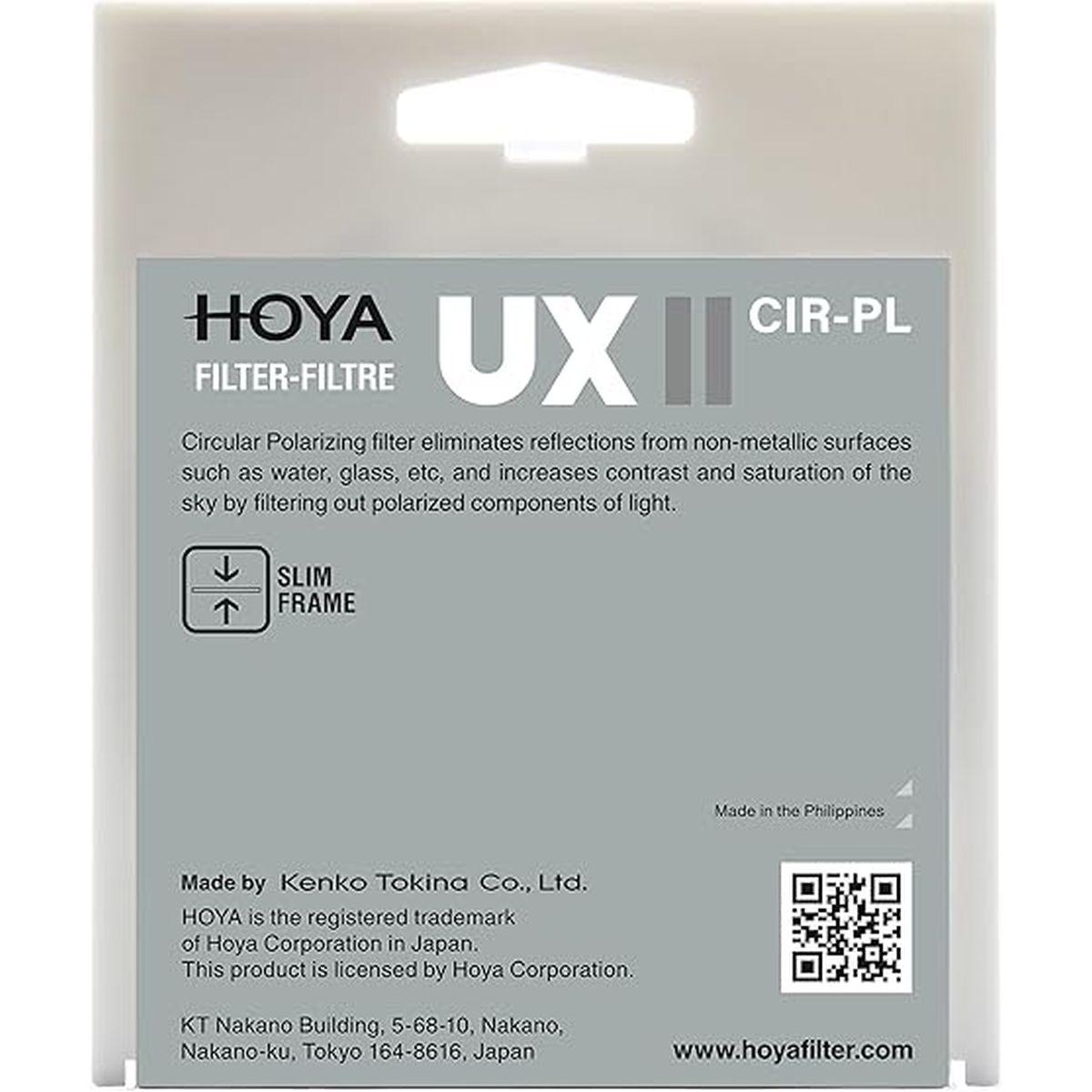 FILTRO HOYA UX II CIR-PL POLARIZZATORE SLIM FRAME 46mm