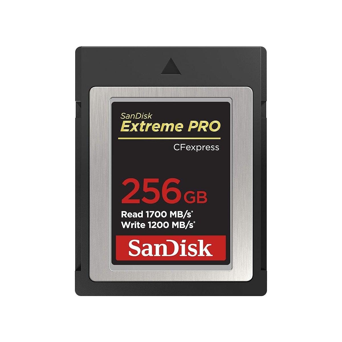 Card Sandisk Cfexpress Type B 256gb Extreme Pro up to 1700 mb/s read 1200 mb/s