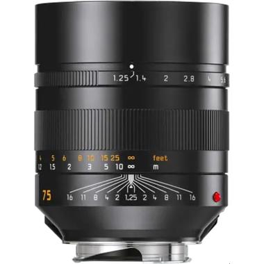 LEICA NOCTILUX-M 75 f/1.25 ASPH., black anodized finish