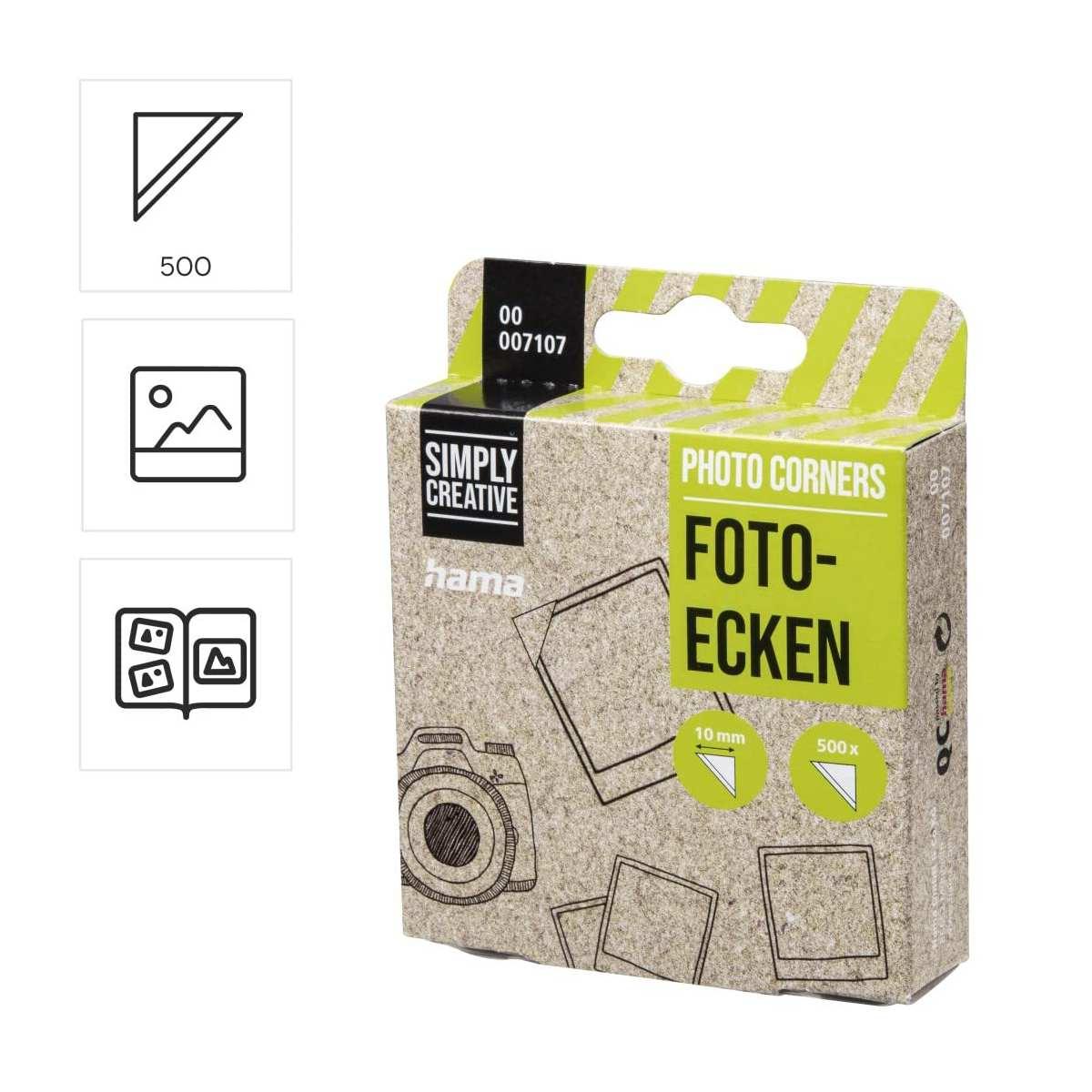 Biadesivo Angolini hama per foto 500 pz