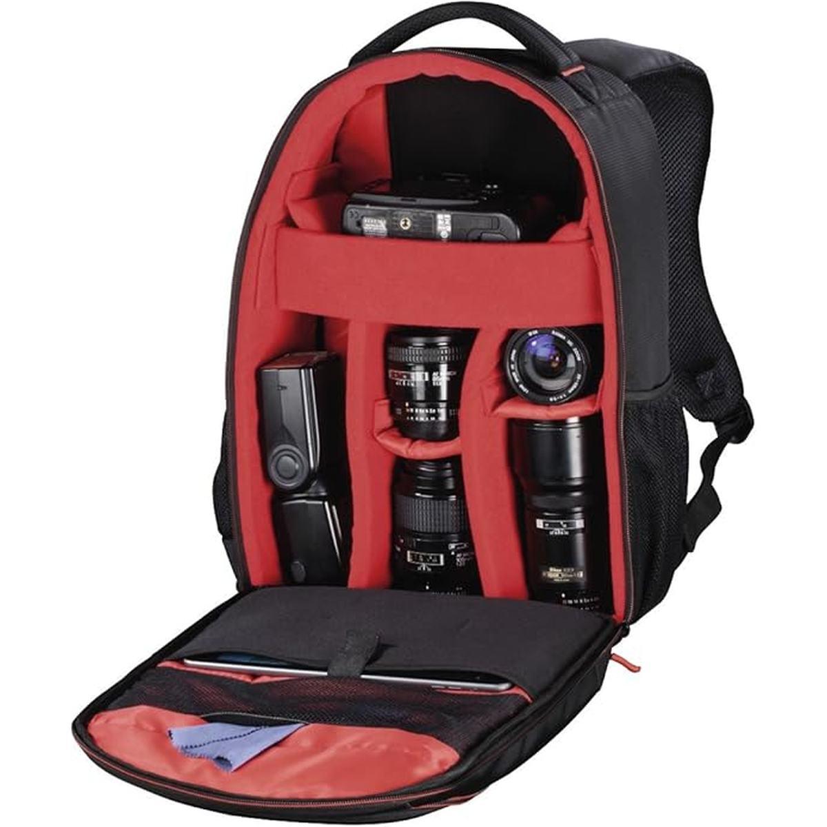 Zaino hama miami 190 nero/rosso art.139855
