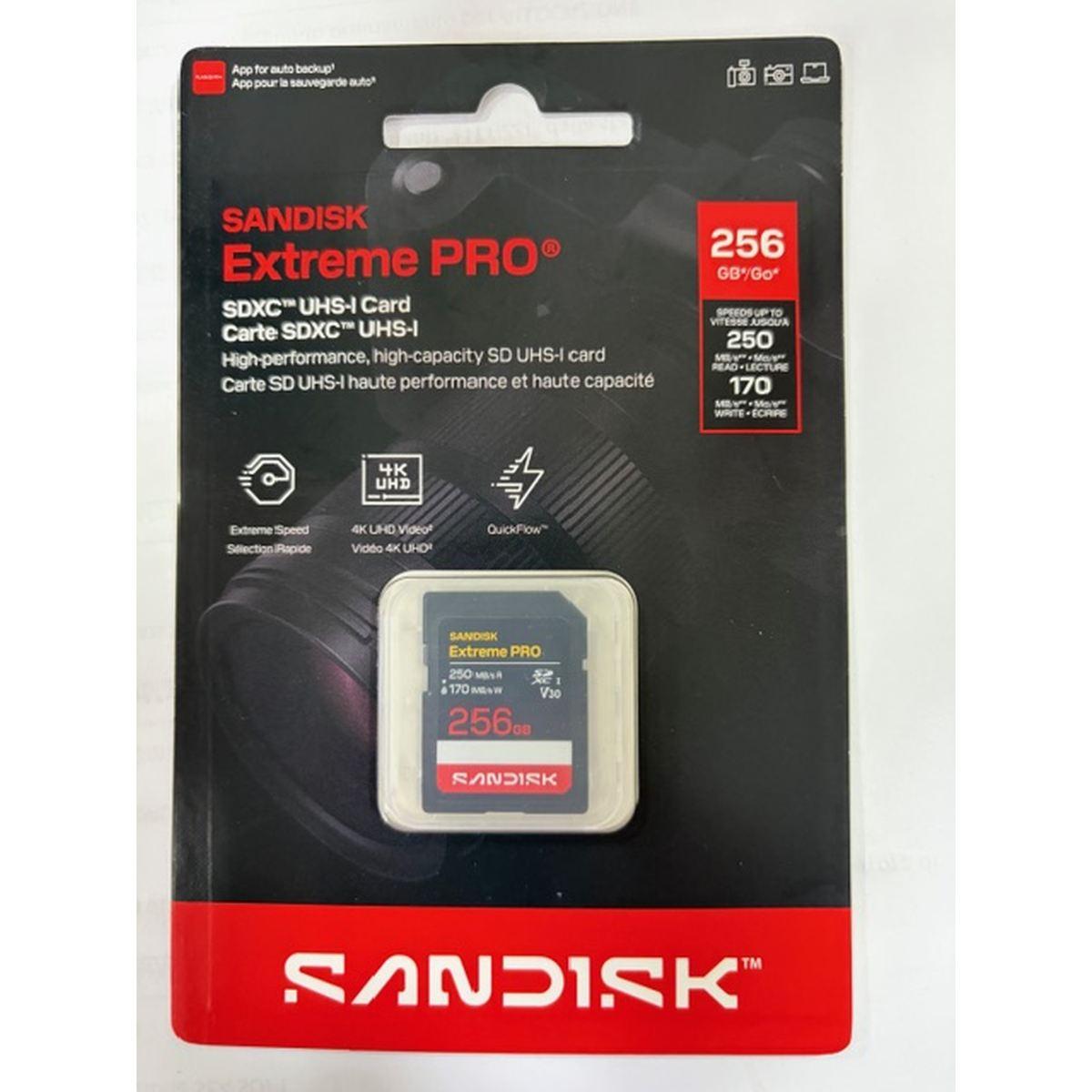 Card SANDISK SD EXTREME PRO V30 U3 256GB