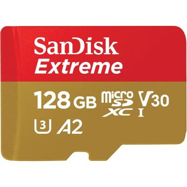 Card SANDISK MICROSD EXTREME A2 128GB + ADA