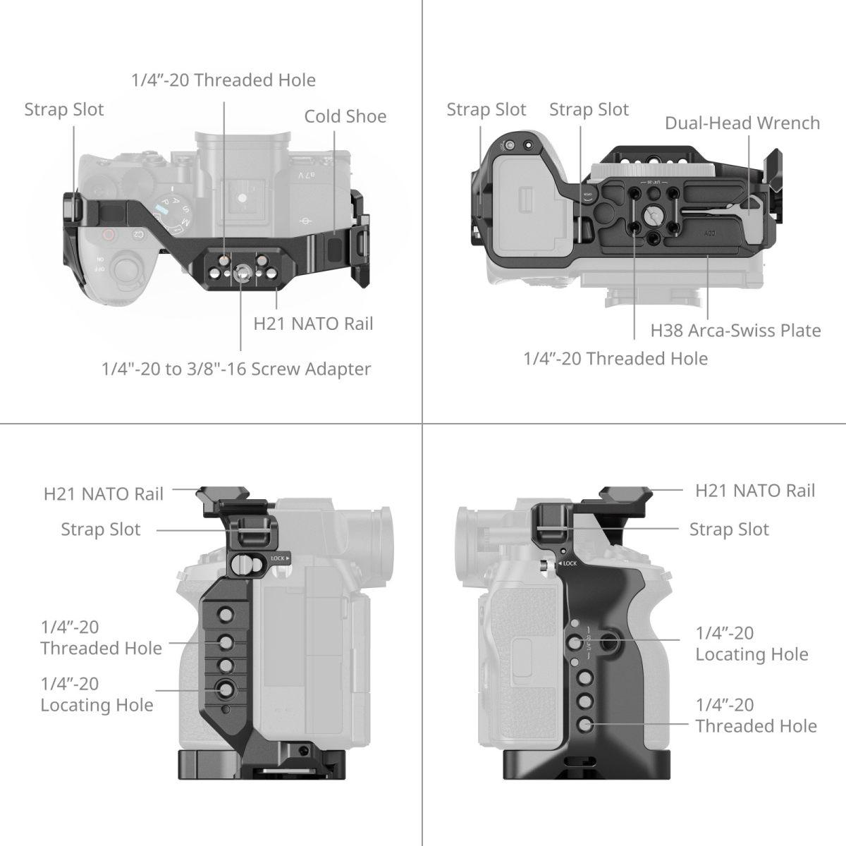 Smallrig cage sony a7 v - a7r v - a7 iv - 6024