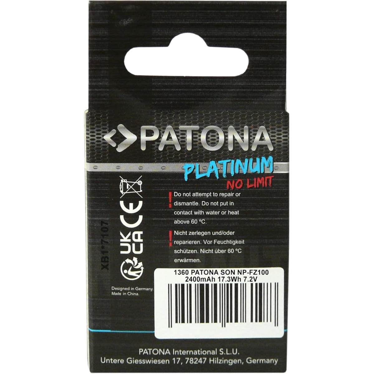 Batteria Patona Platinum Per Sony Np-Fz100