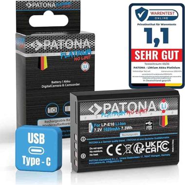 Batteria Patona Platinum per Canon Lp-E10