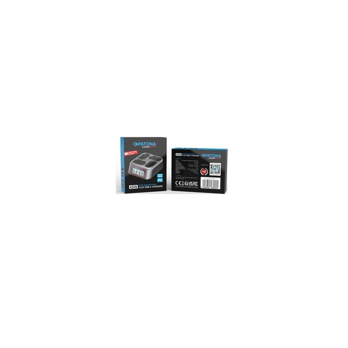 Caricabatteria Patona Platinum QC 4 Porte Fast Charger per LP-E6