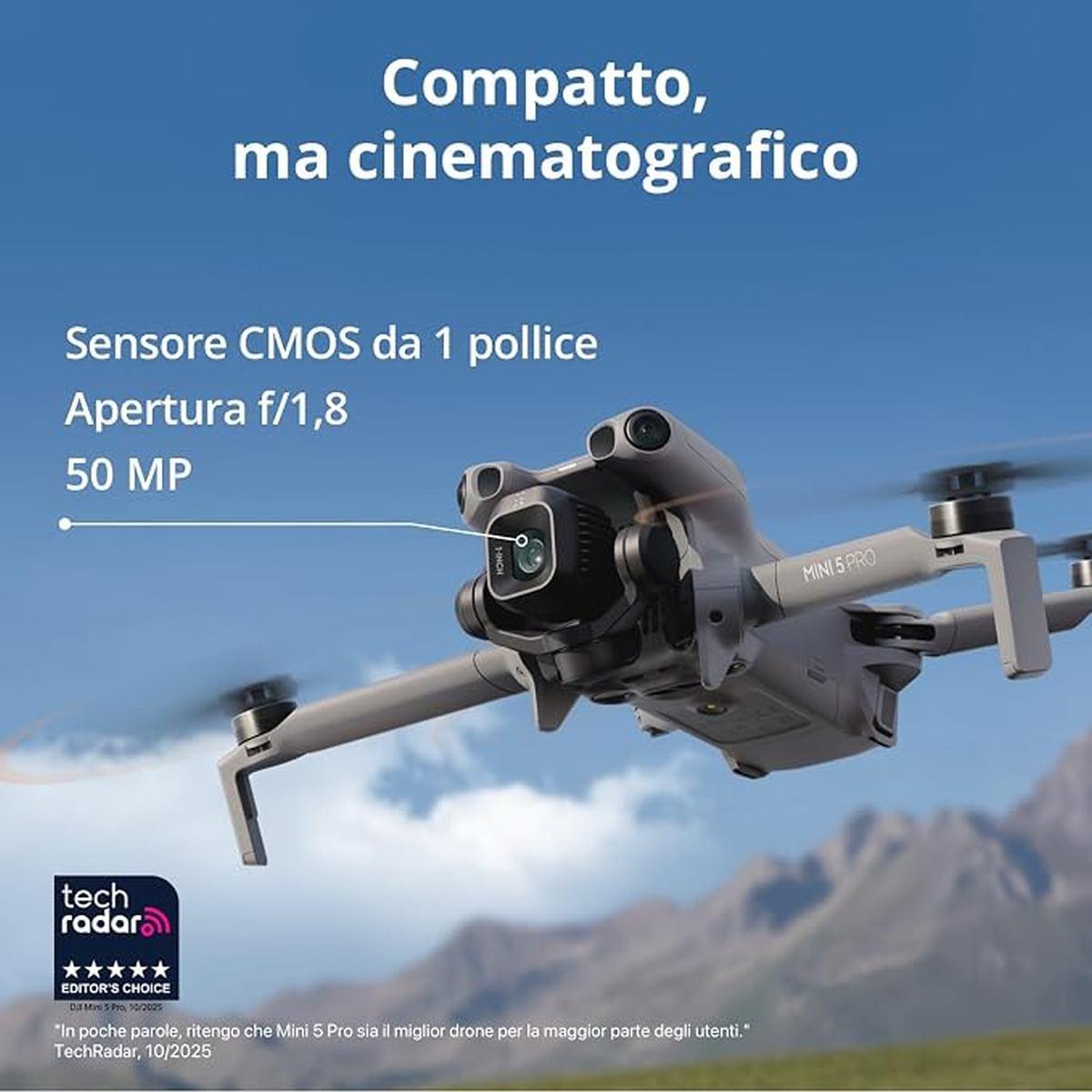Dji mini 5 pro fly more combo plus (rc 2) - drone - garanzia nital 2 anni