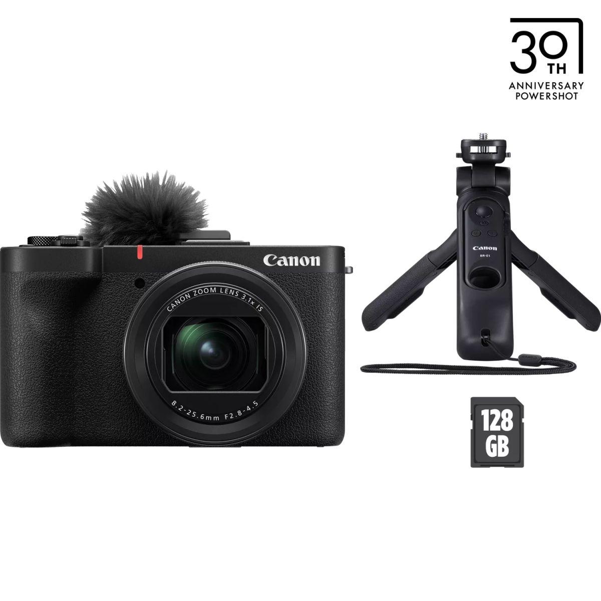 CANON PowerShot V1 PREMIUM VLOGGER KIT COMPRENDE: Powershot V1 + Tripod Grip HG-100TBR + SDXC 128GB