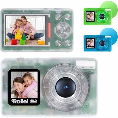 Macchina Fotografica Rollei Compactline Pocket Trasparente Fotocamera Digitale 48MP 4K con Doppio Schermo Zoom Digitale 18X Camera Compatta, Macchina-Fotografica-Digital-Fotocamera