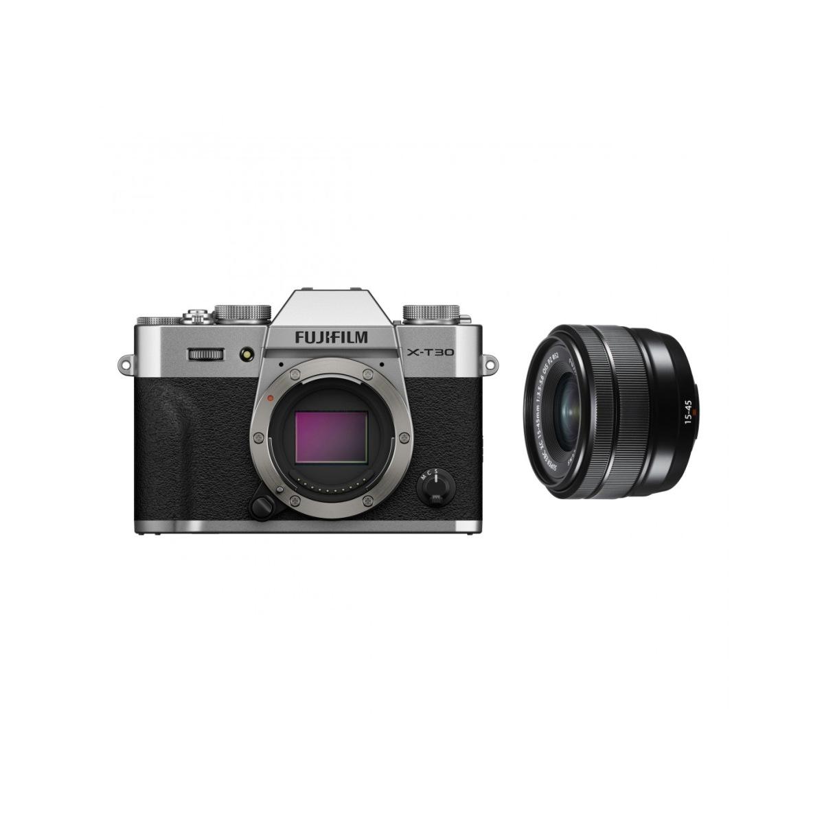 Fujifilm x-t30 iii kit + xc 15-45mm f3.5-5.6 ois pz silver