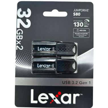 Pendrive 32gb bipack lexar jumpdrive s80 usb 3.1