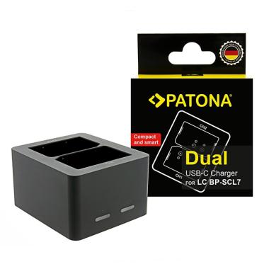 Patona dual charger for leica m11p m11m 24029 bp-scl7 incl. usb-c cable