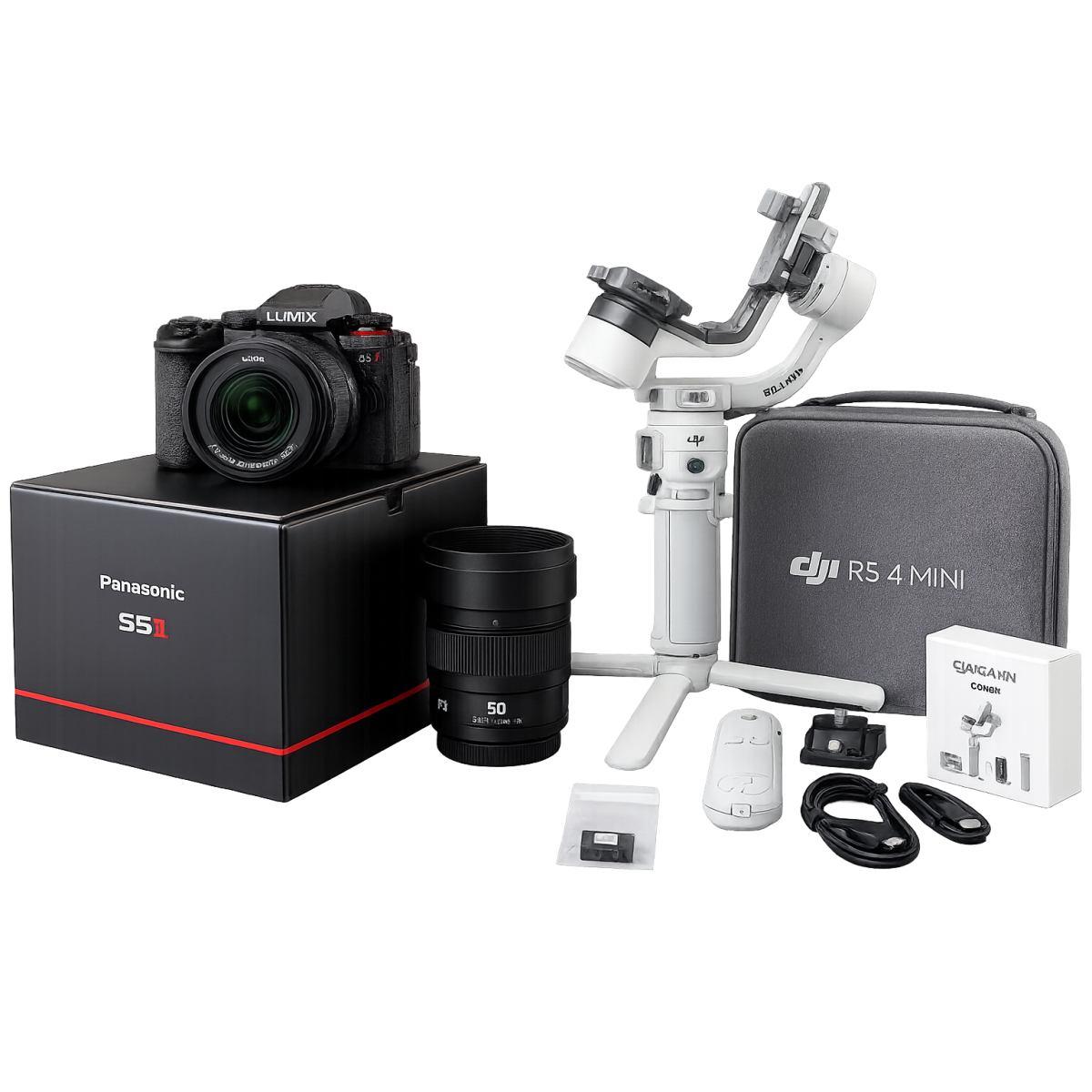 PANASONIC LUMIX S5 MII + 20-60mm F.3,5-5,6  + 50mm F 1.8+ DJI RS4 MINI COMBO
