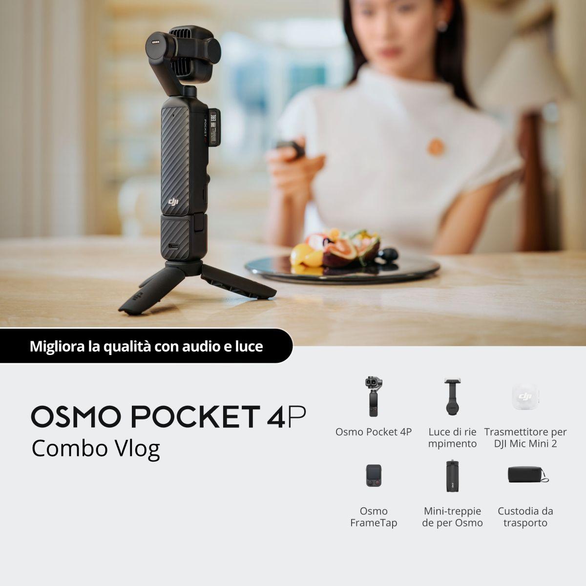 Dji Osmo Pocket 4P Vlog Combo - Garanzia Nital 2 Anni