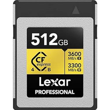 Card LEXAR CF EXPRESS Type B Gold 512 gb 3600 read / 3300 Write