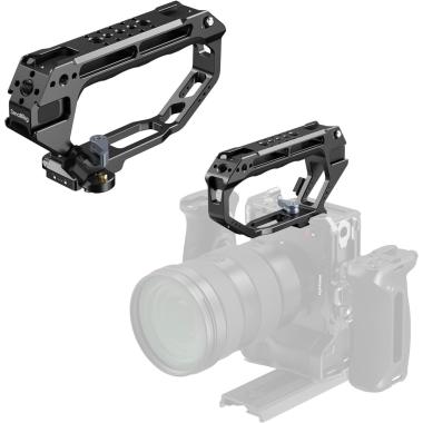 SMALLRIG Maniglia Superiore per Guida NATO Stile D con Morsetto a Sgancio Rapido, Impugnatura in Silicone Resistente al Freddo, Fori di Montaggio da 1/4"-20 e 3/8"-16 per Fotocamer