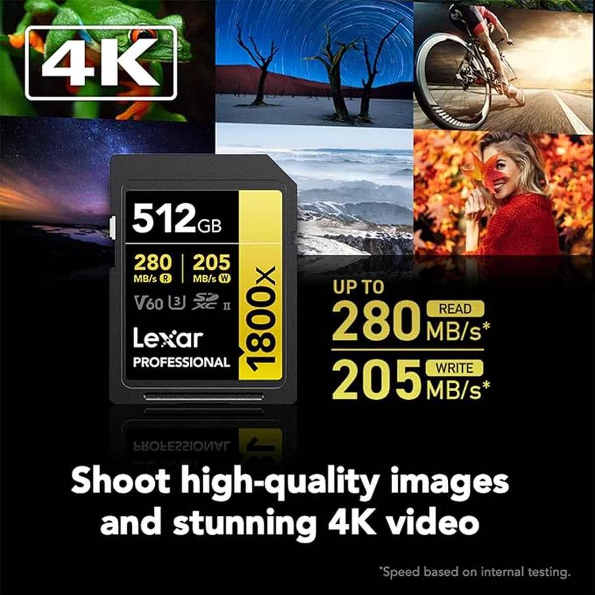Card lexar sdxc 512gb pro 1800x sdxc uhs-ii