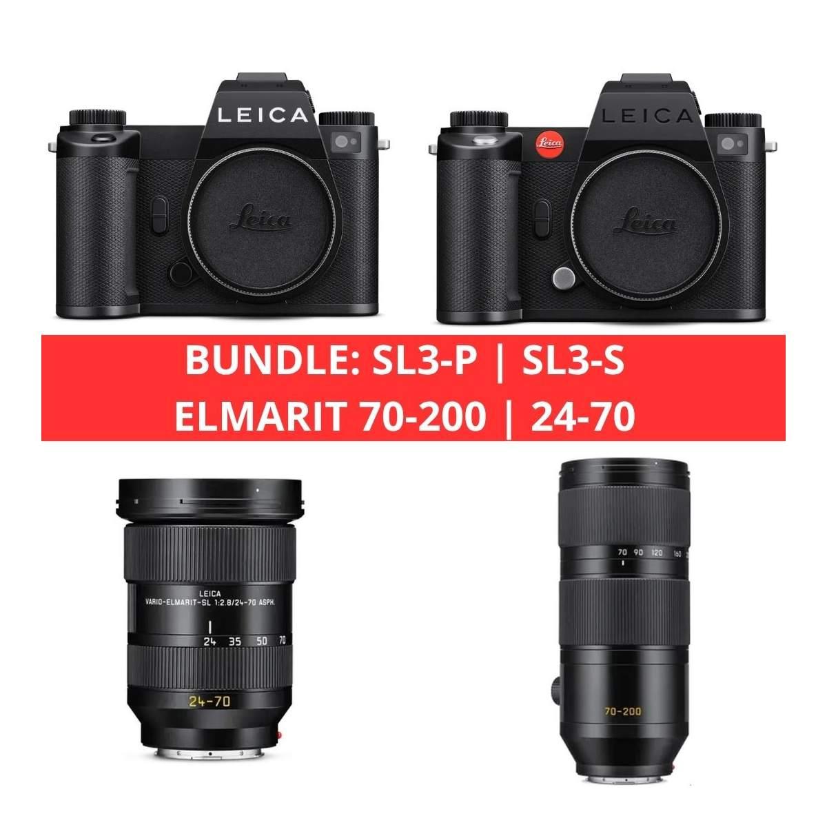 LEICA Bundle con SL3-S, SL3-P, Vario Elmarit SL 24-70 2.8, Vario Elmarit SL 70-200 2.8