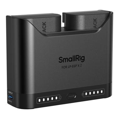 SmallRig Kit di ricarica DUAL per Canon LP-E6NH con 2 Batterie Incluse 5484