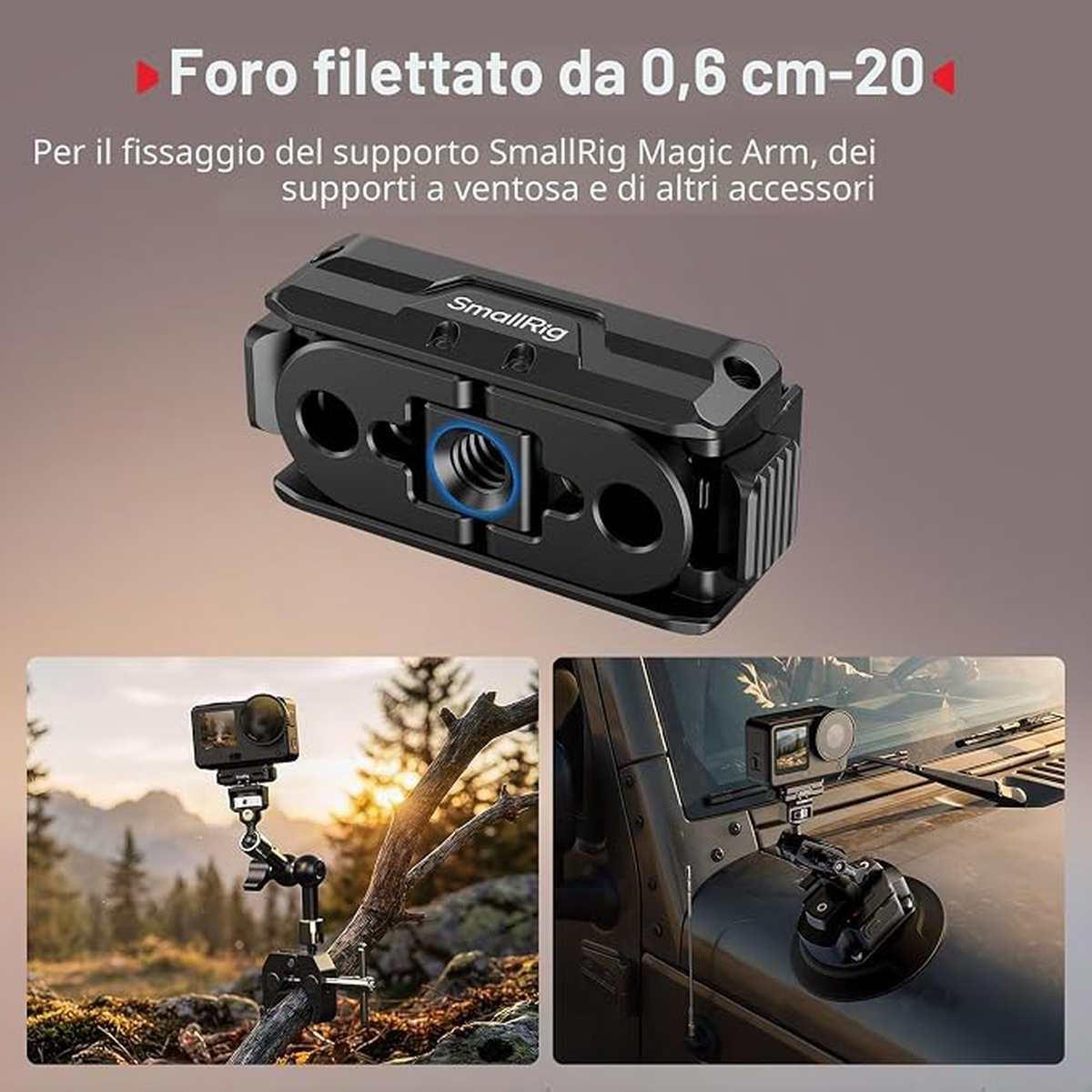 SMALLRIG Supporto Magnetico Doppia per DJI Osmo Action 6/Nano - 5890