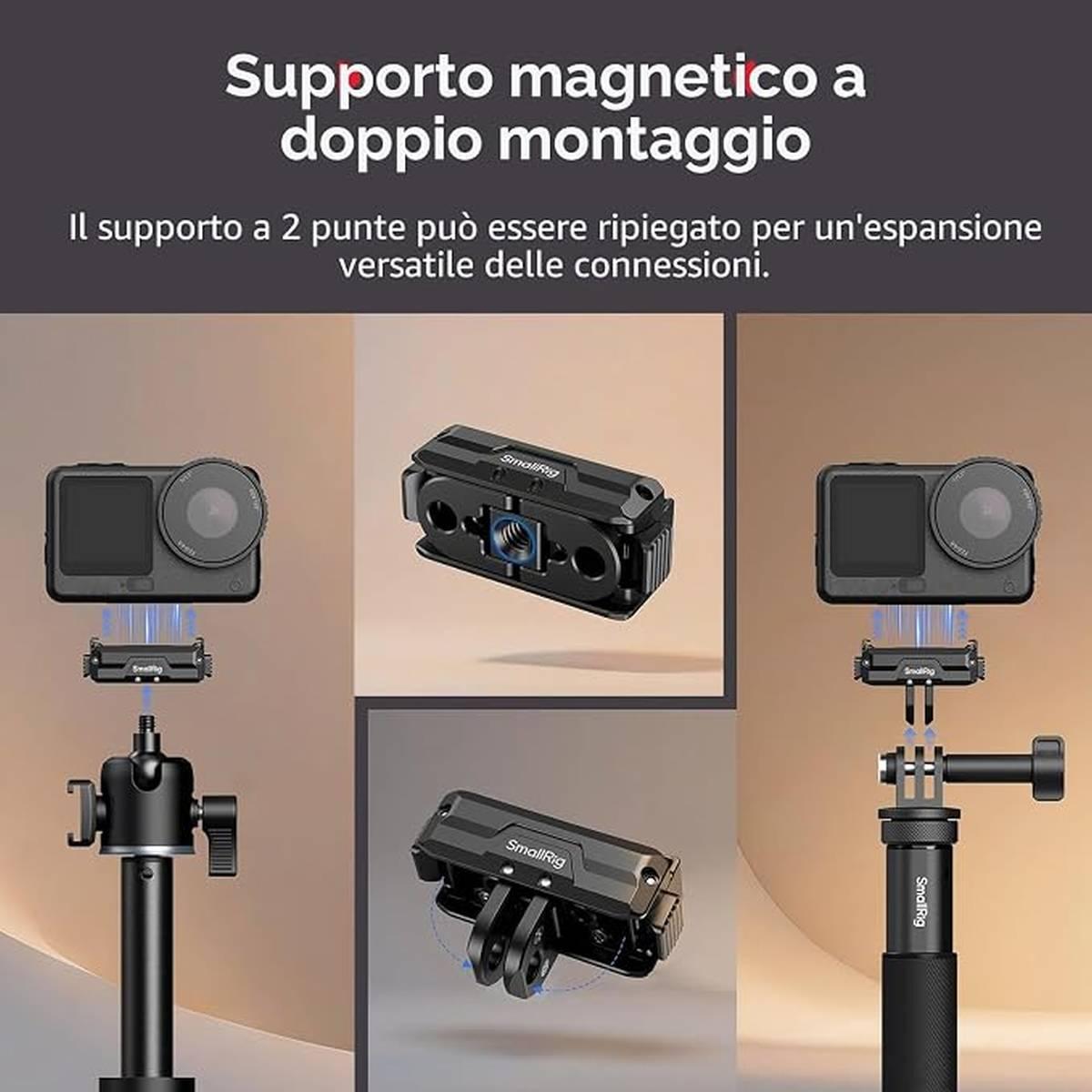 SMALLRIG Supporto Magnetico Doppia per DJI Osmo Action 6/Nano - 5890